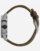 NIXON Sentry Leather Silver & Brown Watch image number 2
