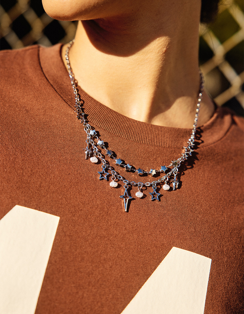 FULL TILT Layered Star Stone Necklace image number 2