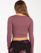 FULL TILT Seamless Square Neck Womens Crop Long Sleeve Top image number 4