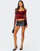 EDIKTED Tristina Ruched Mesh Bra Top image number 5