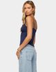 EDIKTED Delia Sweetheart Button Up Tank Top image number 3