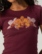 FULL TILT Rhinestone Lily Womens Baby Tee image number 2