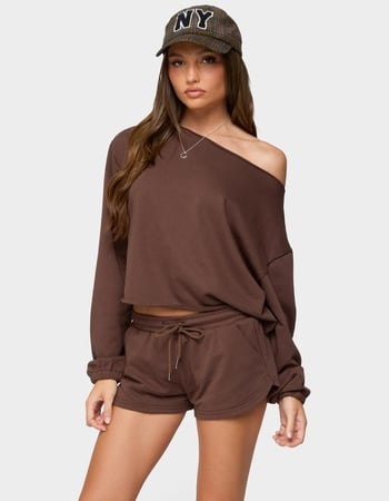EDIKTED Kordelia Off Shoulder Sweatshirt Primary Image