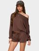 EDIKTED Kordelia Off Shoulder Sweatshirt image number 1