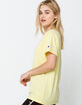 CHAMPION Womens Pale Yellow Boyfriend Tee image number 2