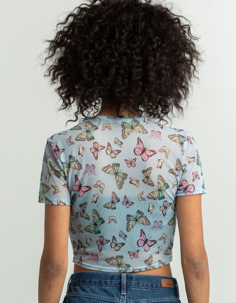 FULL TILT Butterfly Womens Mesh Tee image number 2