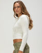 RSQ Womens Cable Zip-Up Sweater image number 3