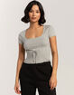 RSQ Womens Ribbon Rib Sweater image number 1