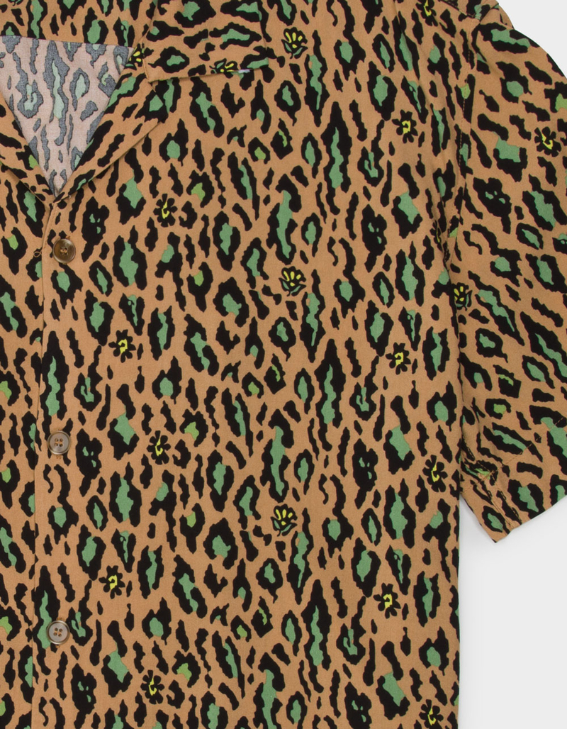 RHYTHM Leopard Print Mens Button Up Shirt  image number 1