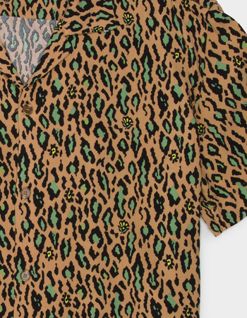 RHYTHM Leopard Print Mens Button Up Shirt  Alternative Image