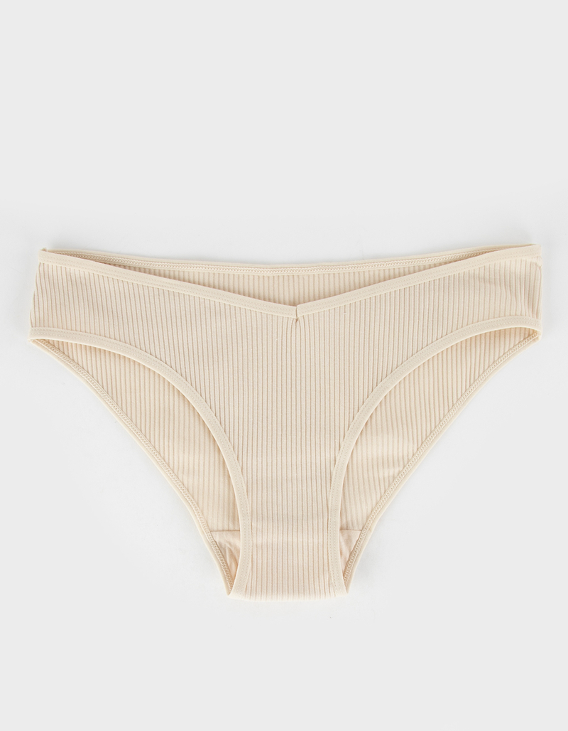 SKY & SPARROW Rib V Bikini Panties image number 1