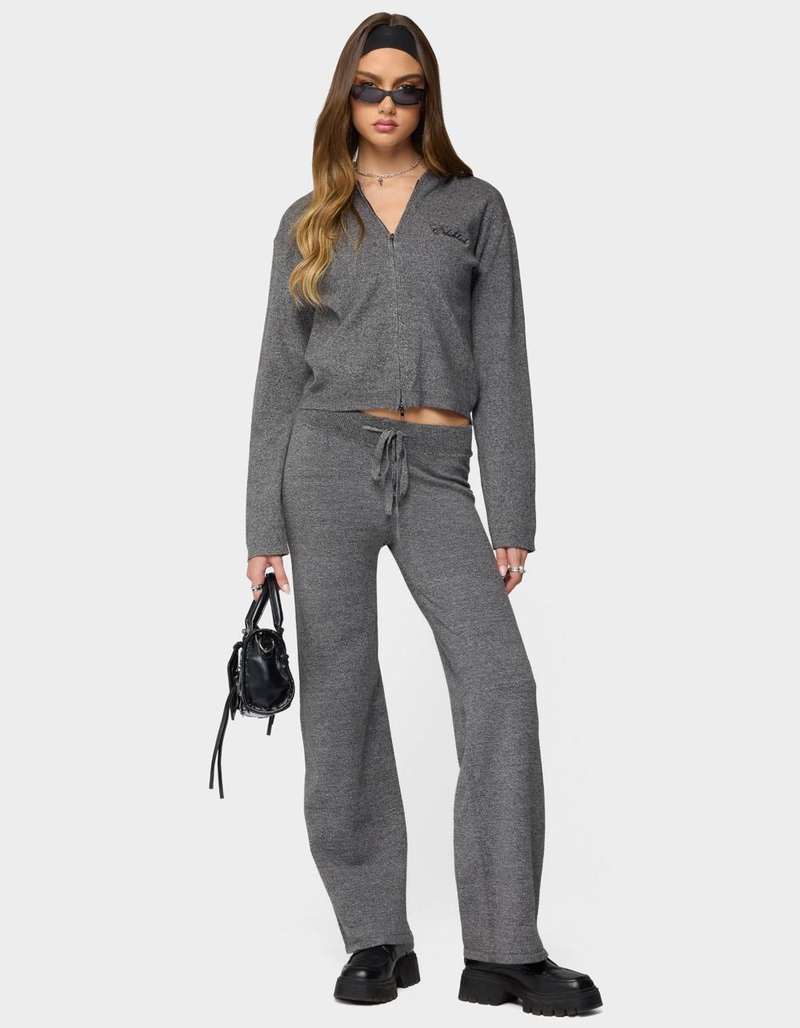 EDIKTED Ayah Straight Leg Knit Pants image number 4