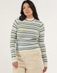 RSQ Womens Rib Stripe Mock Neck Pullover Sweater image number 5