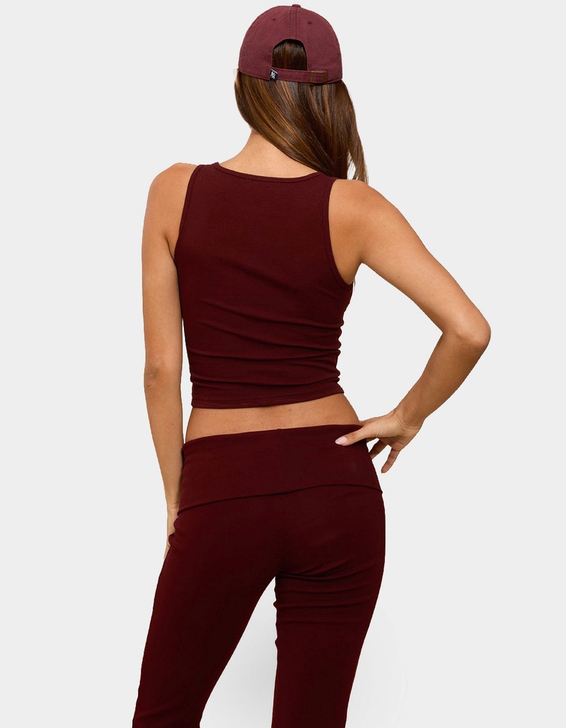 EDIKTED Linda Ribbed Scoop Neck Tank Top image number 3