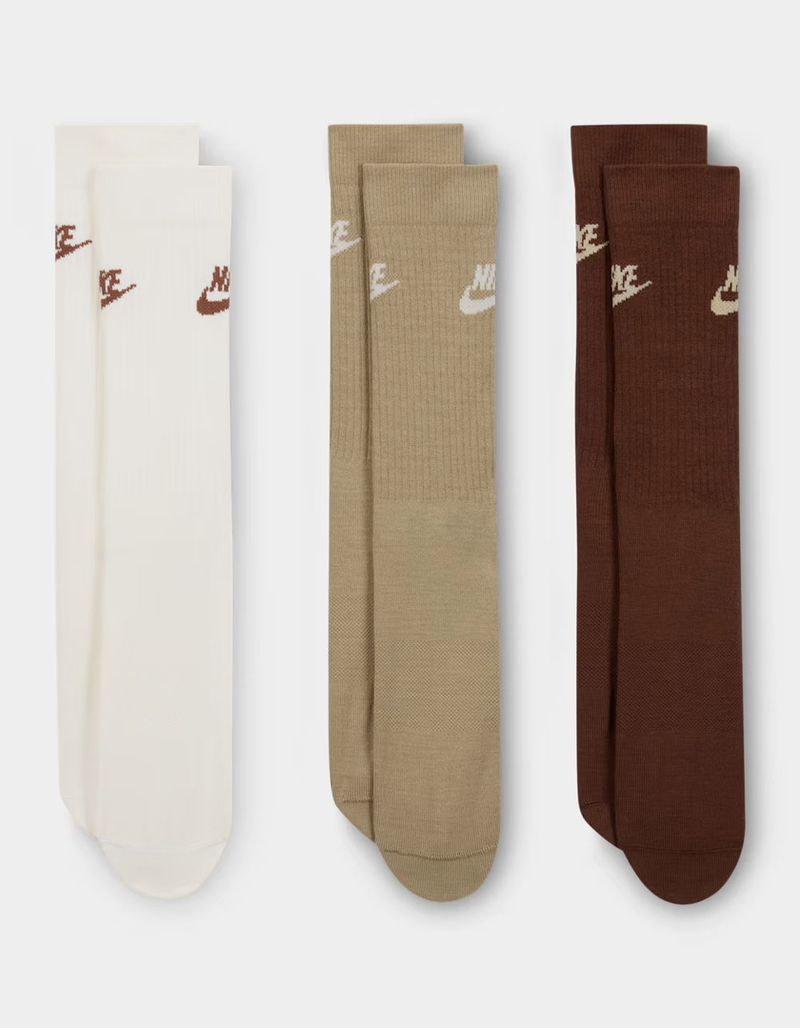 NIKE Sportswear Everyday Essential 3 Pack Mens Crew Socks image number 0