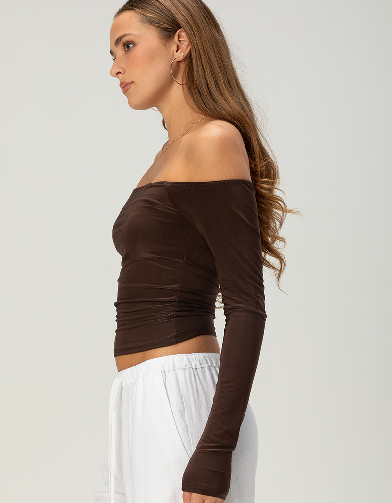 TILLYS Butter Soft Off The Shoulder Womens Long Sleeve Top image number 2