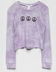 FULL TILT Peace Sign Girls Tie Dye Tee image number 1