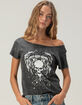 WEST COAST CHOPPERS Skull And Wings Womens Off The Shoulder Tee image number 1