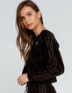 ADIDAS Velour Off The Shoulder Womens Sweatshirt image number 2