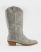 MADDEN GIRL Redford Blush Sparkle Womens Western Boots image number 2