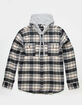 RSQ Mens Plaid Hooded Flannel image number 1