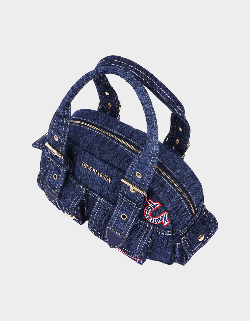 TRUE RELIGION Multi-Patch Satchel Bag - DENIM - ONE SIZE | Tillys