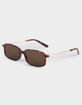 RSQ Rectangle Metal Temples Sunglasses image number 1