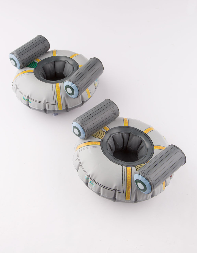 POOL CANDY Rick And Morty 2 Pack Rick's Ship Inflatable Drink Floats image number 1