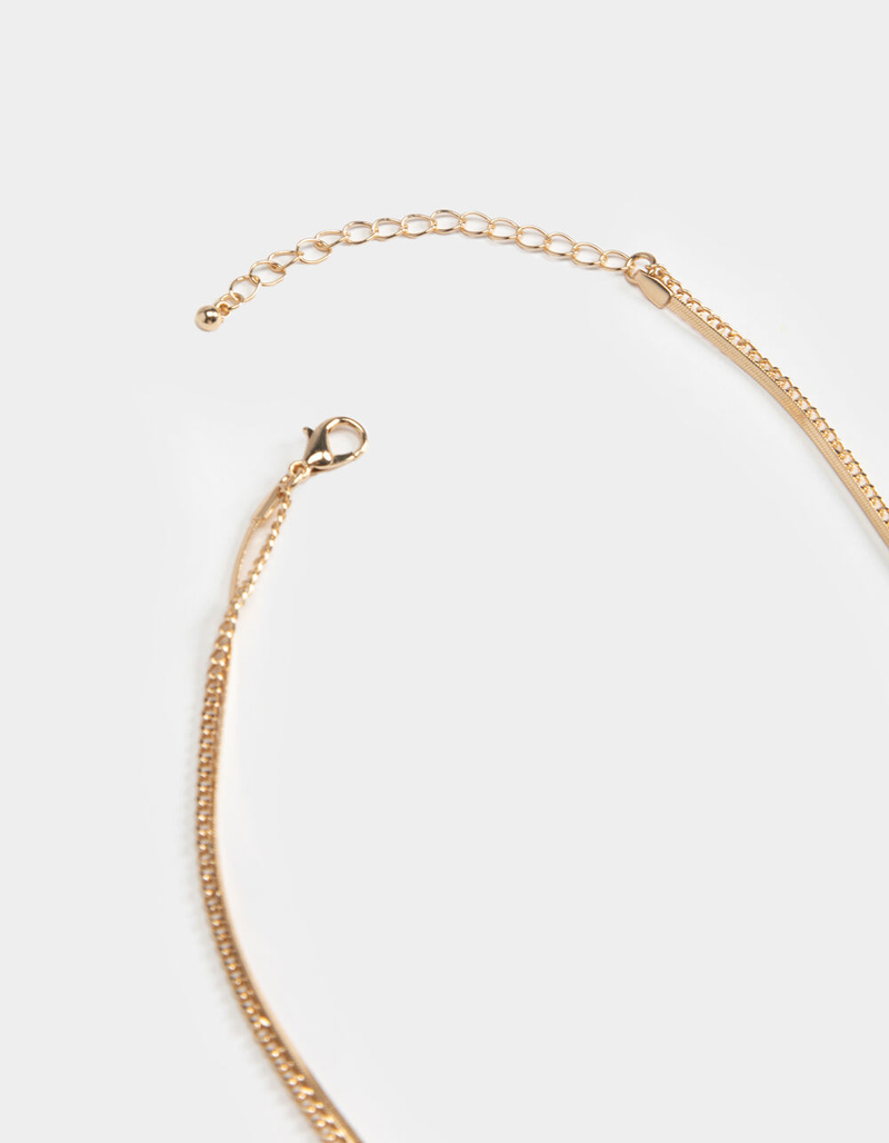 FULL TILT Layered Rose & Serpent Necklace image number 2