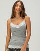 RSQ Womens Long Lace Trim Cami image number 1