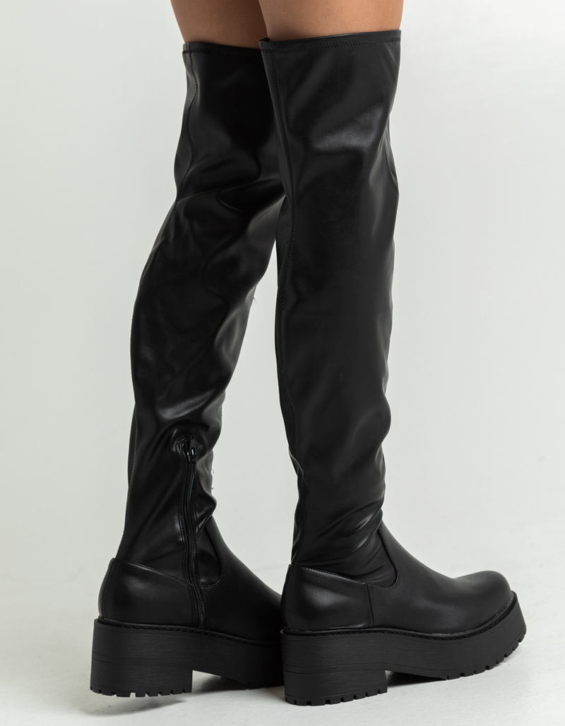 SODA Over The Knee Womens Lug Boots image number 2
