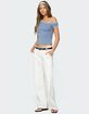 EDIKTED Lorna Contrast Off Shoulder Top image number 4