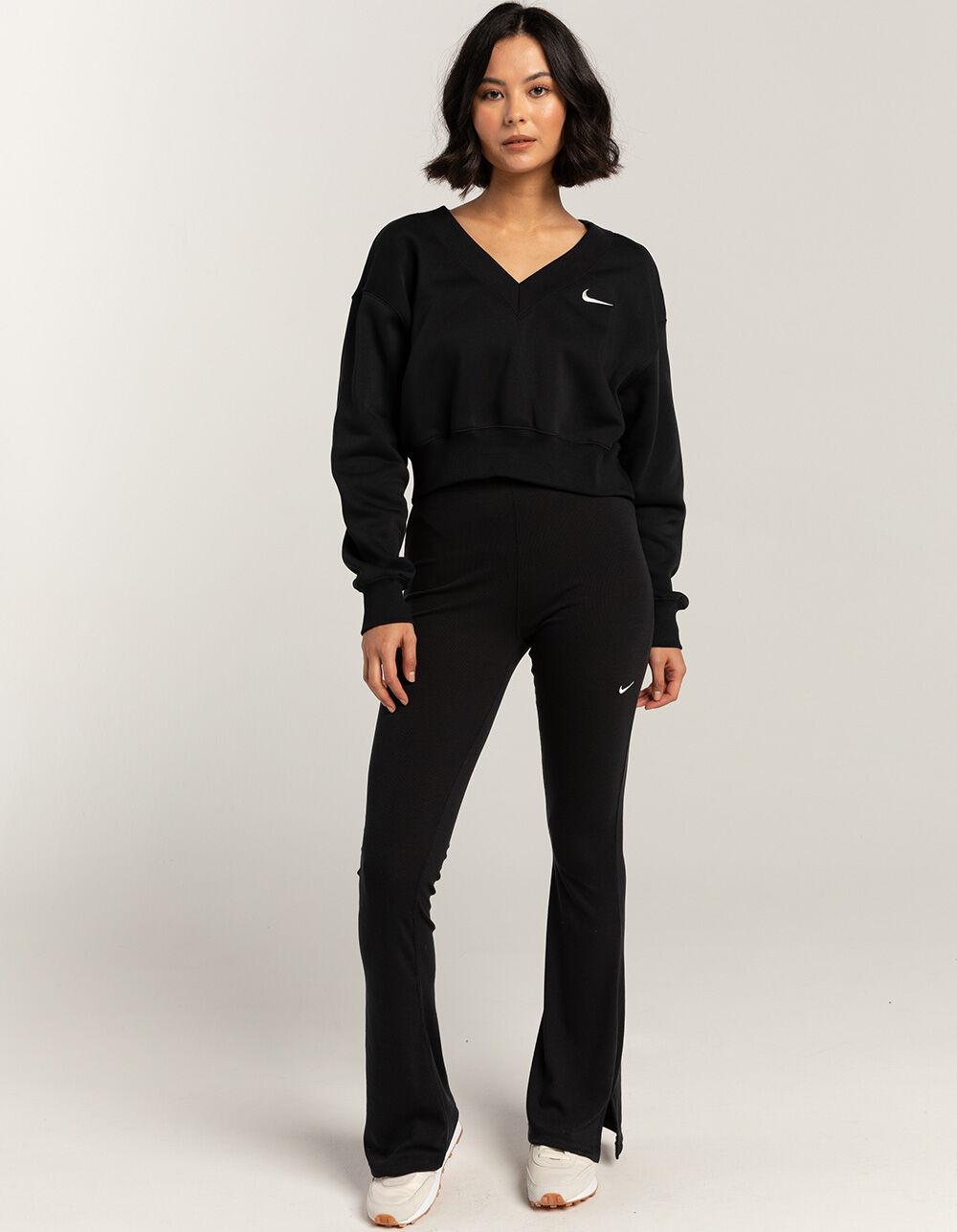 NIKE Sportswear Phoenix Fleece Womens Cropped V-Neck Sweatshirt