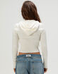 RSQ Womens Cable Knit Zip-Up Hooded Sweater image number 2
