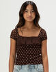 RSQ Girls Emma Mix Dot Mesh Top image number 1