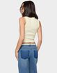 EDIKTED Basel Button Up Tank Top image number 3