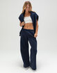 FULL TILT Hibiscus Print Womens Wide Leg Sweatpants image number 5