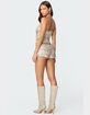 EDIKTED Wavy Baby Sequin Micro Shorts image number 5