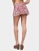 EDIKTED Tessa Floral Ruffle Mini Skirt image number 3