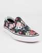 VANS Garden Floral Classic Slip-On Black & True White Womens Shoes image number 2