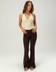 TILLYS Womens Crossover Flare Pants image number 1