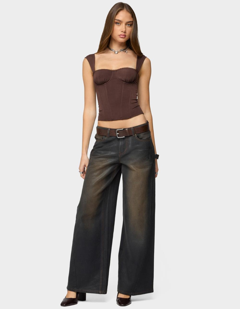 EDIKTED Marcella Wide Strap Corset image number 3