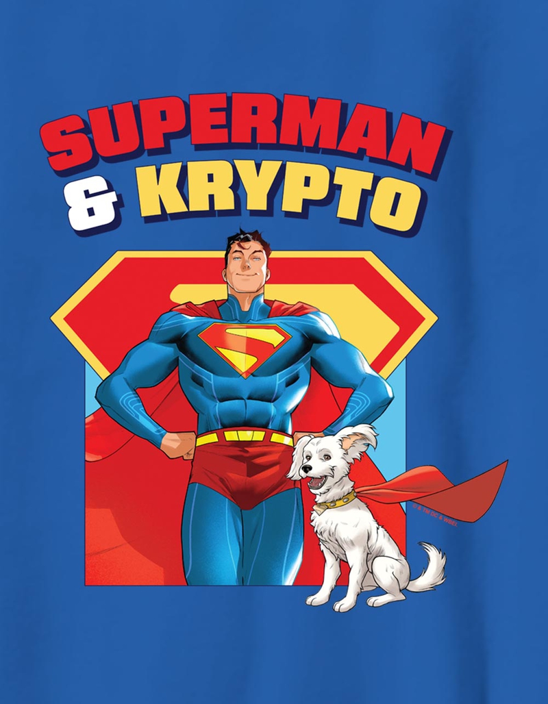 SUPERMAN Pose And Krypto Unisex Kids Tee image number 1