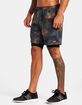 RVCA Yogger Train 2-in-1 Mens 17" Elastic Workout Shorts image number 3