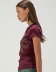 FULL TILT Wing Rhinestone Womens Tee image number 3