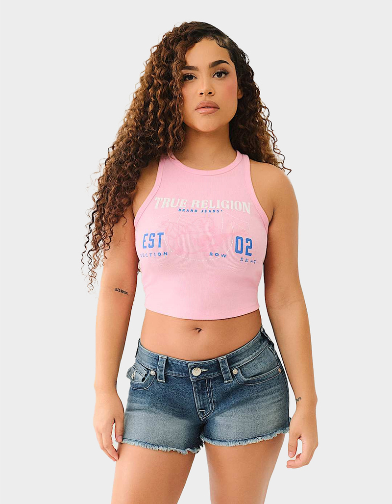 TRUE RELIGION Ribbed Buddha Logo Womens Tank Top image number 0