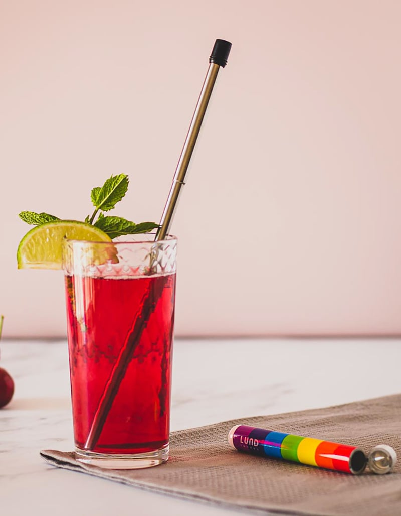 LUND LONDON Skittle Straw For Life Reusable Straw image number 3