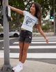 RSQ Vintage High Rise Distressed Girls Denim Shorts image number 4