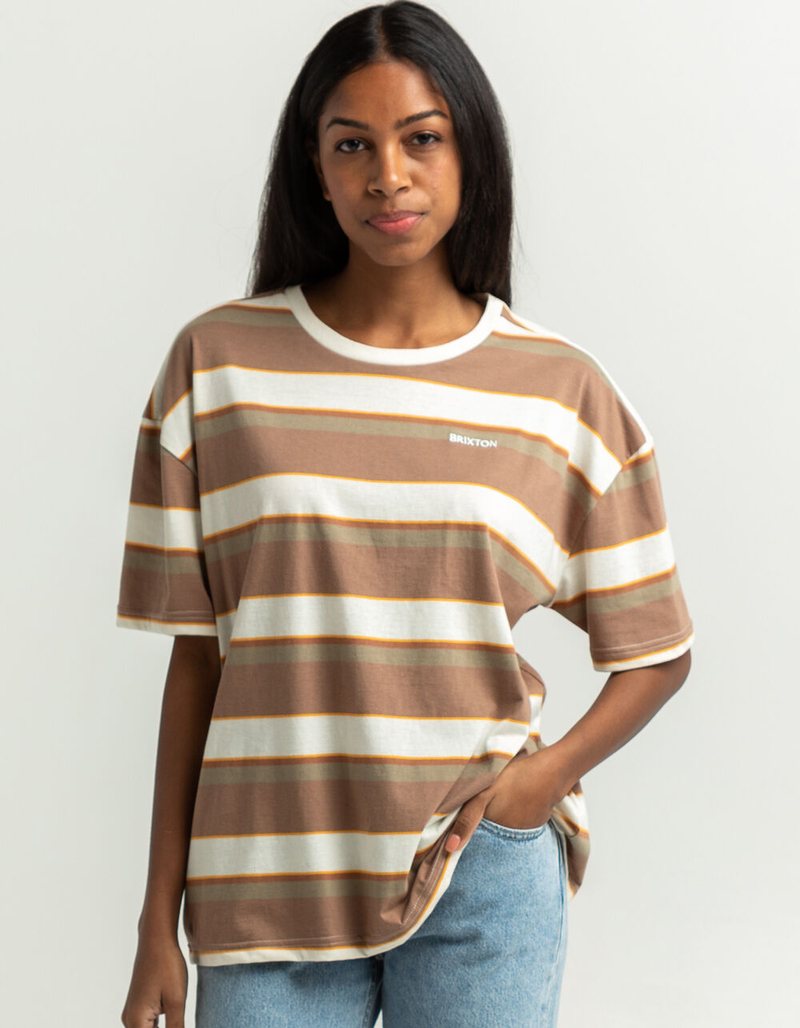 BRIXTON Hilt Womens Oversized Striped Tee image number 0