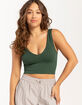 FULL TILT Seamless Deep V Womens Tank Top image number 1